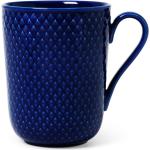 Rhombe Color Krus Med Hank 33 Cl Home Tableware Cups & Mugs Coffee Cups Blue Lyngby Porcelæn