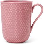 Rhombe Color Krus Med Hank 33 Cl Home Tableware Cups & Mugs Coffee Cups Pink Lyngby Porcelæn
