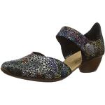 Flerfarvede Rieker 43711 Højhælede sko i Læder Med velcro Hælhøjde op til 3 cm Størrelse 37 til Damer 
