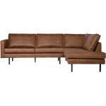 Cognacfarvede Moderne BePureHome Chaiselong sofaer i Læder 