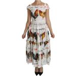 Hvide Midi Dolce & Gabbana Sommer Sommerkjoler i Bomuld Størrelse XL til Damer på udsalg 