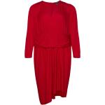 Røde Knælange Aftenkjoler i Jersey Størrelse XL med Stretch til Damer 