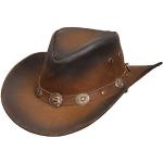 Brune Scippis Cowboy hatte i Læder Størrelse XL 
