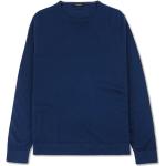 Marineblå Sporty Calvin Klein Striktrøjer i Uld Størrelse XL til Herrer på udsalg 