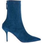 Blå Aquazzura Læderstøvler i Læder Med lynlåse med spidse skosnuder Størrelse 39.5 til Damer 