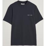 Blå Samsøe & Samsøe Økologiske Bæredygtige Kortærmede t-shirts i Bomuld med korte ærmer Størrelse XL til Herrer 