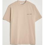 Beige Samsøe & Samsøe Økologiske Bæredygtige Kortærmede t-shirts i Bomuld med korte ærmer Størrelse XL til Herrer 