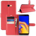 Røde Elegant Mobilpung Samsung Galaxy J4 covers i Læder på udsalg 
