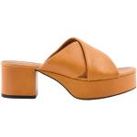 Orange MARNI Sommer Sandaler med hæl i Læder Hælhøjde 5 - 7 cm Størrelse 41 til Damer på udsalg 