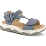 Blå Rieker Sommer Sandaler med velcro i Læder med bred sål Med velcro Størrelse 42 til Damer 