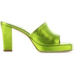 Grønne Elegant Sommer Sandaler med hæl Størrelse 39 til Damer på udsalg 
