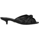 Sorte Dolce & Gabbana Sommer Sandaler med hæl i Læder Hælhøjde 5 - 7 cm Størrelse 37.5 til Damer på udsalg 