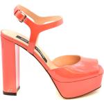 Røde SERGIO ROSSI Sommer Sandaler med hæl i Læder Størrelse 40 til Damer på udsalg 