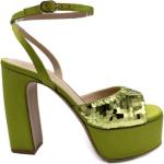 Grønne Elegant ROBERTO FESTA Sommer Sandaler med hæl i Læder Størrelse 39 til Damer på udsalg 