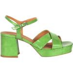 Grønne Elvio Zanon Sommer Sandaler med hæl i Læder med rem Hælhøjde 5 - 7 cm Størrelse 39 til Damer 