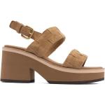 Camel Elegant Alpe Woman Shoes Sommer Sandaler med hæl Størrelse 40 til Damer 