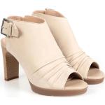 Beige Geox Sommer Sandaler med hæl i Læder med rem Størrelse 38.5 til Damer på udsalg 