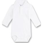 Hvide Klassiske Sanetta Økologiske Bæredygtige Langærmede polo shirts i Bomuld Størrelse 86 til Baby fra Amazon 