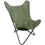 Grønne Flagermusstole i Læder 