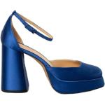 Blå ROBERTO FESTA Sommer Sandaler med hæl i Læder med bred sål Hælhøjde over 9 cm Størrelse 39 til Damer på udsalg 