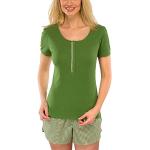 Grønne Schiesser Pyjamas med Nitter Størrelse XL til Damer 