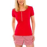 Røde Schiesser Pyjamas med Nitter Størrelse XL til Damer 