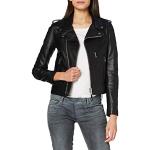 Schott NYC Women's LCW 1601D Leather Long Sleeve Jacket, Black, Size 10 (Manufacturer Size: Large)