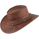 Scippis Kangaroo Sundowner Outback Leather Hat - Brown - Brown - Small