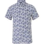 Blå SEBAGO Kortærmede skjorter med korte ærmer Størrelse XL med Blomstermønster til Herrer på udsalg 