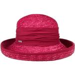 Seeberger Dilara Straw Summer Hat Women's Hat Sun Hat with Edging, Ruby Red (22)