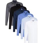 Himmelblå Seidensticker Bæredygtige Langærmede skjorter i Poplin med Øko-Tex Kent krave Med lange ærmer Størrelse XL til Herrer 