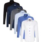 Seidensticker Bæredygtige Langærmede skjorter i Poplin med Øko-Tex Kent krave Med lange ærmer Størrelse XL til Herrer 