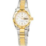 Seiko 5 men's stainless steel watch with a metal strap, Silver-Gold - Woman SYMG42K1