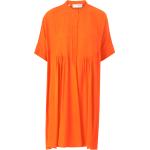 Orange Selected Femme Bæredygtige Aftenkjoler med korte ærmer Størrelse XL til Damer på udsalg 