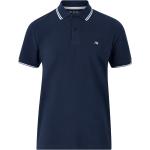 Blå Selected Homme Økologiske Bæredygtige Kortærmede polo shirts i Bomuld med korte ærmer Størrelse XL til Herrer 