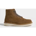 Selected Homme Slhteo New Suede Moc-Toe Boot B Støvler Tobacco Brown