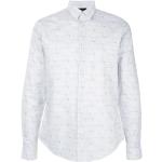 Hvide Business Armani Emporio Armani Langærmede skjorter Med lange ærmer Størrelse XXL med Prikker til Herrer på udsalg 