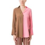 Pinke Dameskjorter i Silke Asymmetrisk Størrelse XL på udsalg 