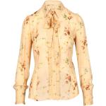 Gule ANIYE BY Langærmede skjorter med V-udskæring Med lange ærmer Størrelse XL med Blomstermønster til Damer på udsalg 