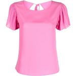 Pinke Liu Jo Kortærmede skjorter med rund udskæring med korte ærmer Størrelse XL til Damer på udsalg 