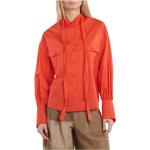 Orange Jejia Dameskjorter i Bomuld med Sløjfe Størrelse XL på udsalg 