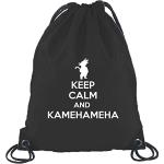 Shirtstreet24, Keep Calm And Kamehameha Gym Bag Backpack Sports Bag - black