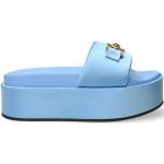 Himmelblå VERSACE Sommer Sandaler med kilehæl i Læder Kilehæle Hælhøjde 5 - 7 cm Størrelse 39 til Damer på udsalg 