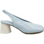 Blå Elegant HALMANERA Sommer Slingback sandaler i Læder Hælhøjde 5 - 7 cm Størrelse 40 til Damer på udsalg 