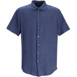 Blå Armani Emporio Armani Kortærmede skjorter med korte ærmer Størrelse XL til Herrer 