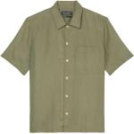 Grønne Casual Marc O'Polo Sommer Kortærmede skjorter i Hør med korte ærmer Størrelse XL til Herrer 