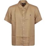 Brune POLO RALPH LAUREN Kortærmede skjorter med korte ærmer Størrelse XL til Herrer 