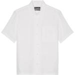 Hvide Casual Marc O'Polo Sommer Kortærmede skjorter i Hør med korte ærmer Størrelse XXL til Herrer 