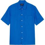 Blå Casual Marc O'Polo Sommer Kortærmede skjorter i Hør med korte ærmer Størrelse XL til Herrer 