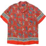 Røde POLO RALPH LAUREN Sommer Kortærmede skjorter i Hør med korte ærmer Størrelse XL med Paisley til Herrer 